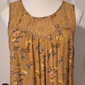 Boho Sleeveless Flare-Bottom Top